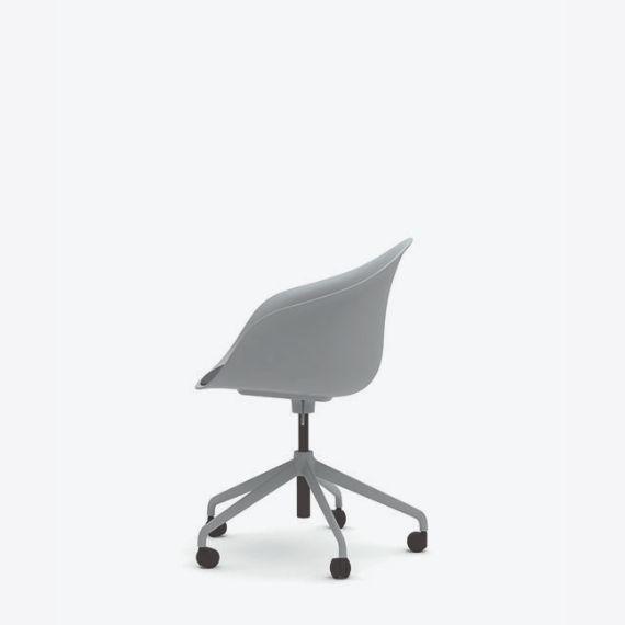 KIN305U1 Kin Tub  Chair With 5 Star Swivel Base, Upholstered Seat Pad