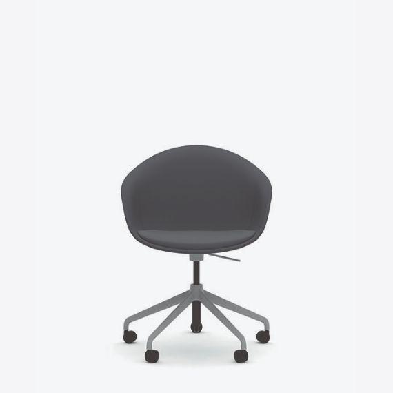 KIN305U3 - Kin Tub Chair, 5 Star Swivel Base with Fully Upholstered Shell