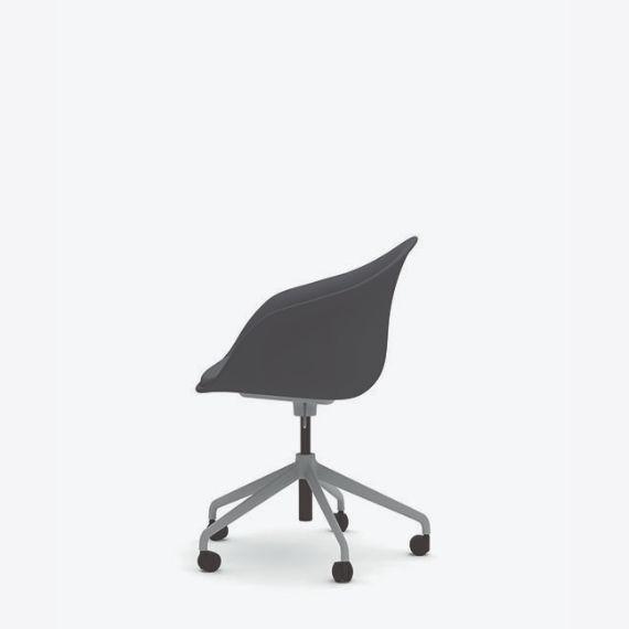 KIN305U3 - Kin Tub Chair, 5 Star Swivel Base with Fully Upholstered Shell