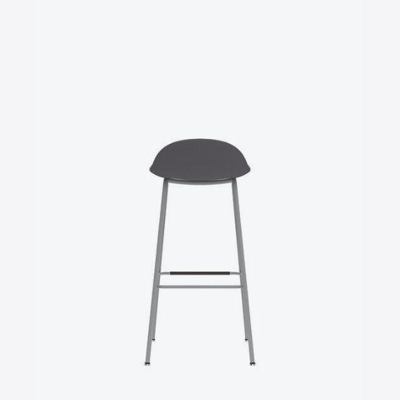 KIN502U3 Low Back Stool With 4 Leg Frame, Upholstered Shell