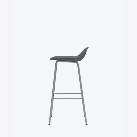 KIN502U3 Low Back Stool With 4 Leg Frame, Upholstered Shell