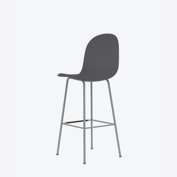 KIN602U3 Kin High Back Stool With 4 Leg Frame, Upholstered Shell