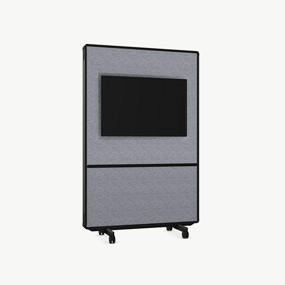 AW2012FFM Adapt Wall Media with Fabric Upper Panels and Fabric Lower Panels