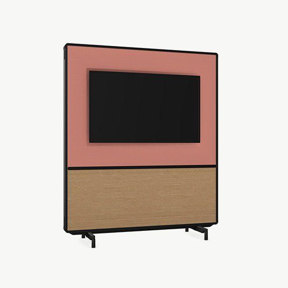 AW2016MFM Adapt Wall Media with  Fabric Upper Panels and MFC Lower Panels