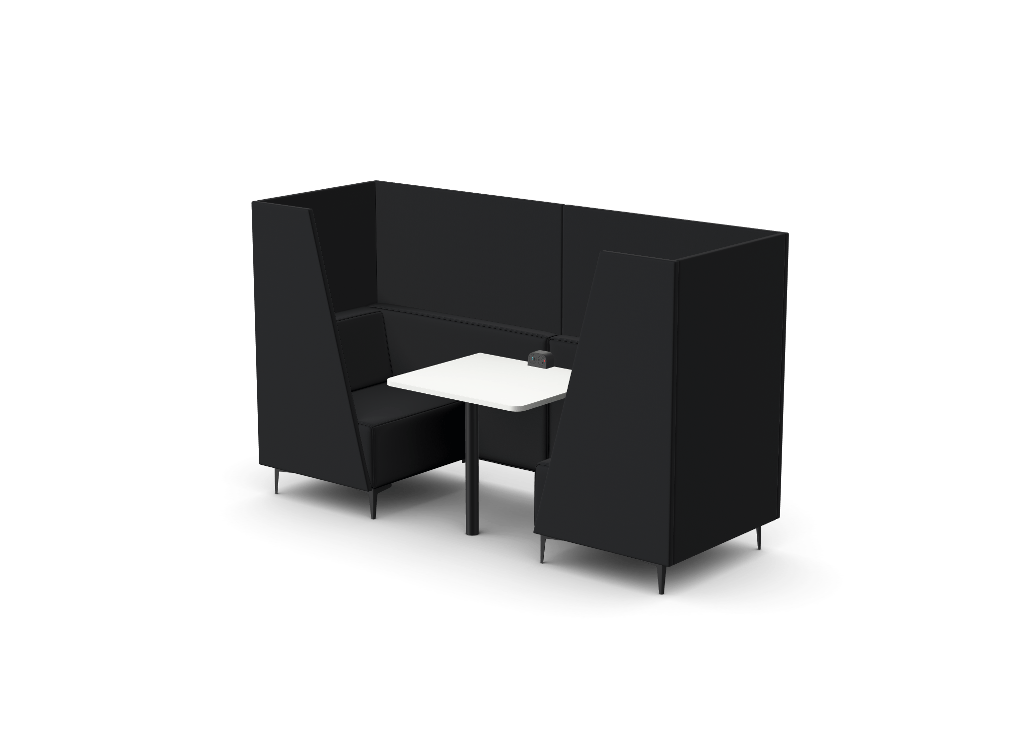 OB-SL-C10 Oban Two Seat High Back Enclosed Booth with Table