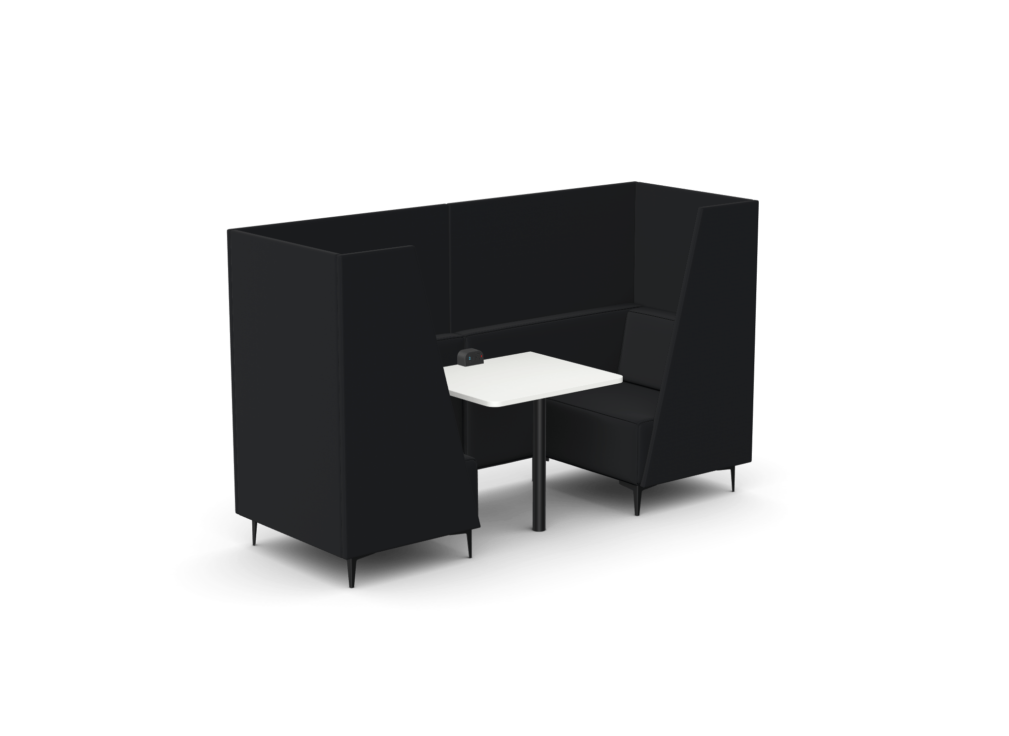 OB-SL-C10 Oban Two Seat High Back Enclosed Booth with Table