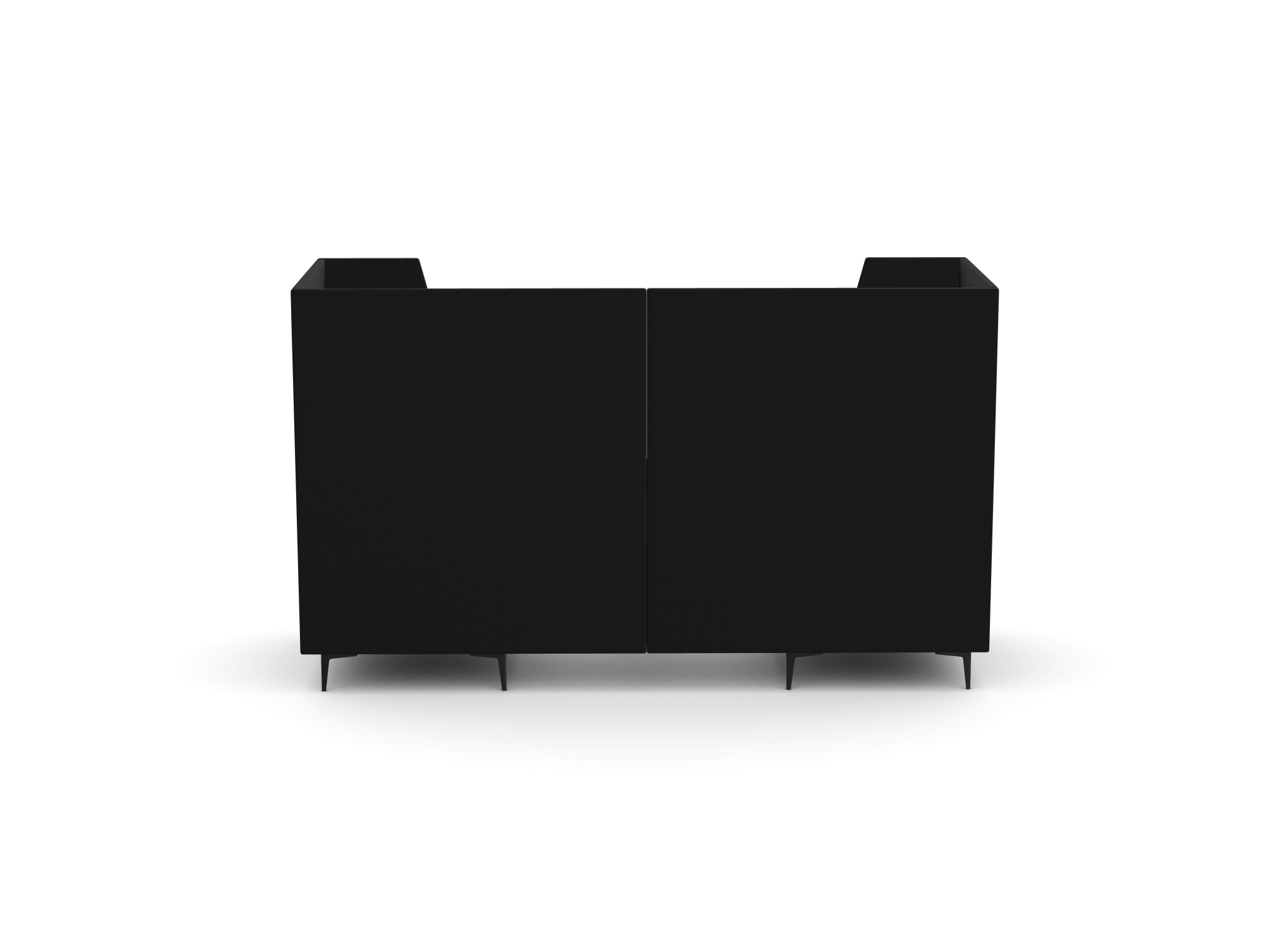 OB-SL-C10 Oban Two Seat High Back Enclosed Booth with Table