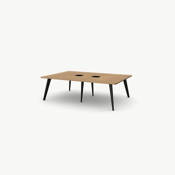 PLMT2416-AB Pailo Rectangular Project Table With Cut Out for Power - 2400mm x 1650mm
