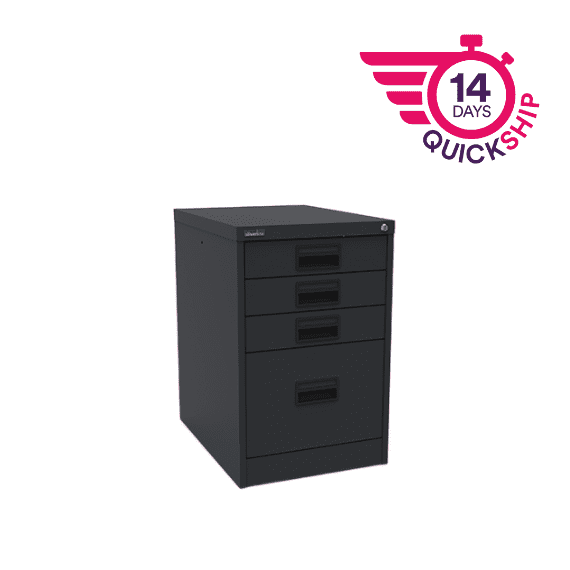 Filing Cabinet - One Filing + Three Storage Drawers