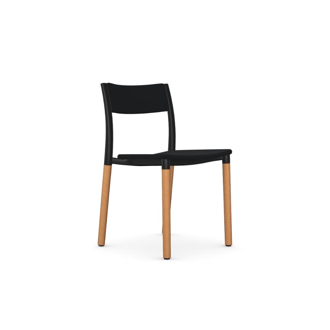 FLK100U3 Folk Side Chair With Upholstered Seat and Back