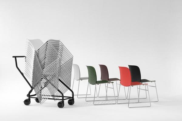 HSP405 Densiti Stacking Chair With Plastic Seat and Back with No Arms
