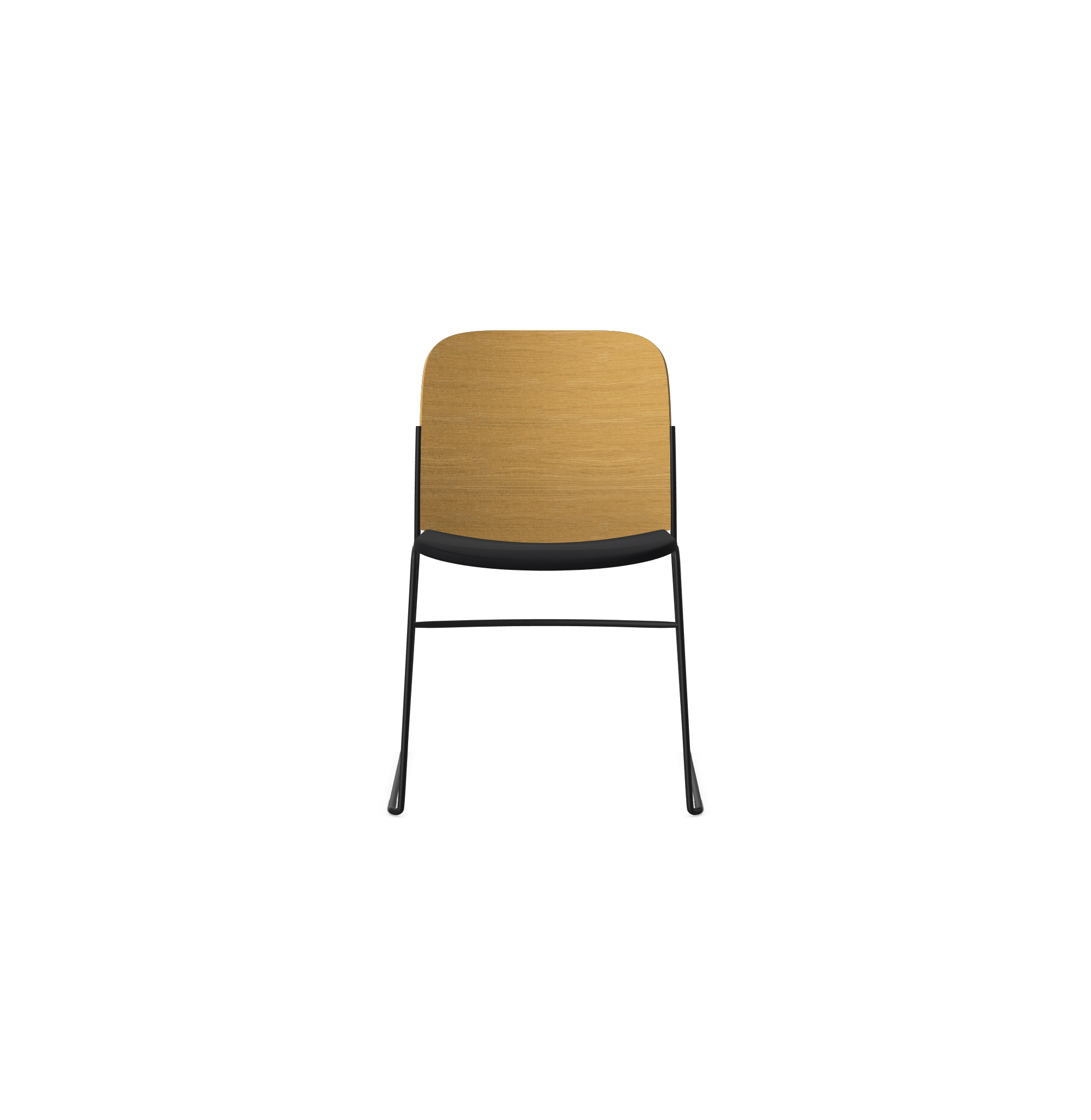 HSW410 Densiti Stacking Chair With Upholstered Seat and Wood Back With No Arms.
