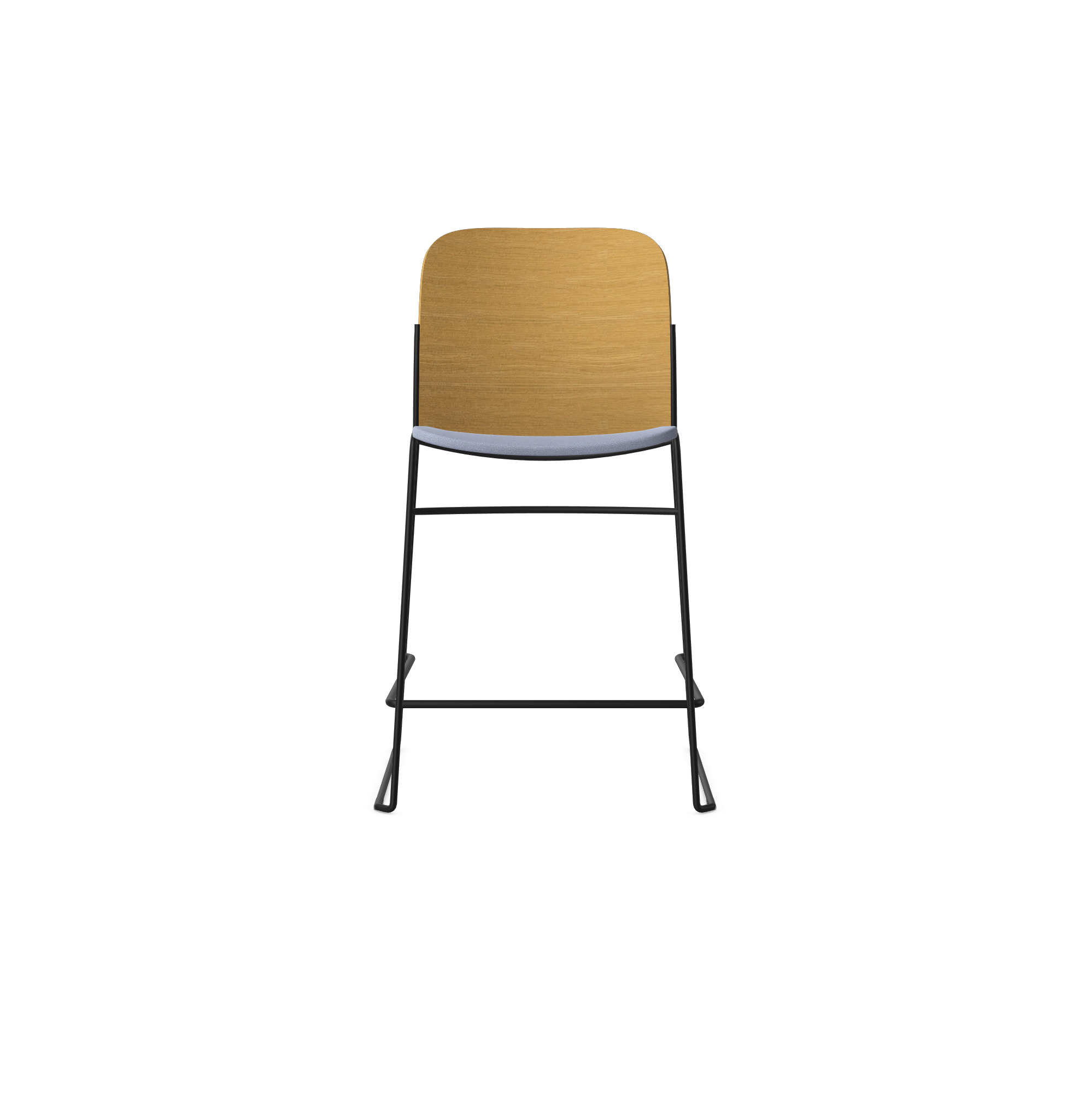 HSW430-CH Densiti Stool with Upholstered Seat and Wood Back with No Arms and Counter Height