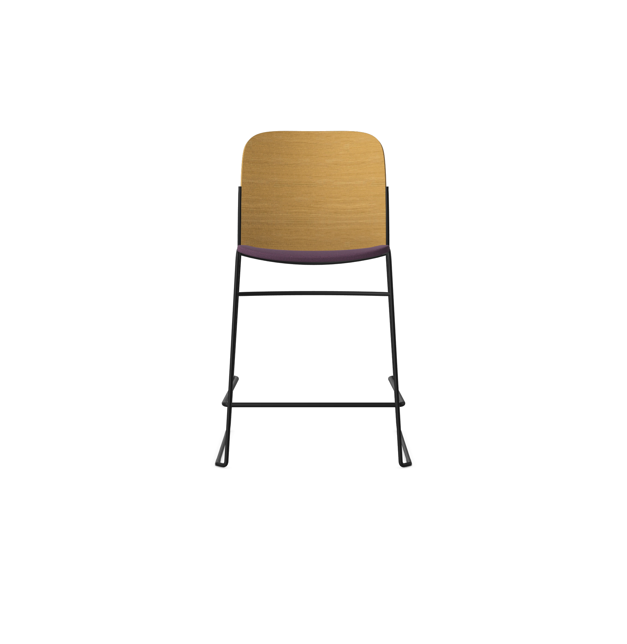 HSW430-CH Densiti Stool with Upholstered Seat and Wood Back with No Arms and Counter Height