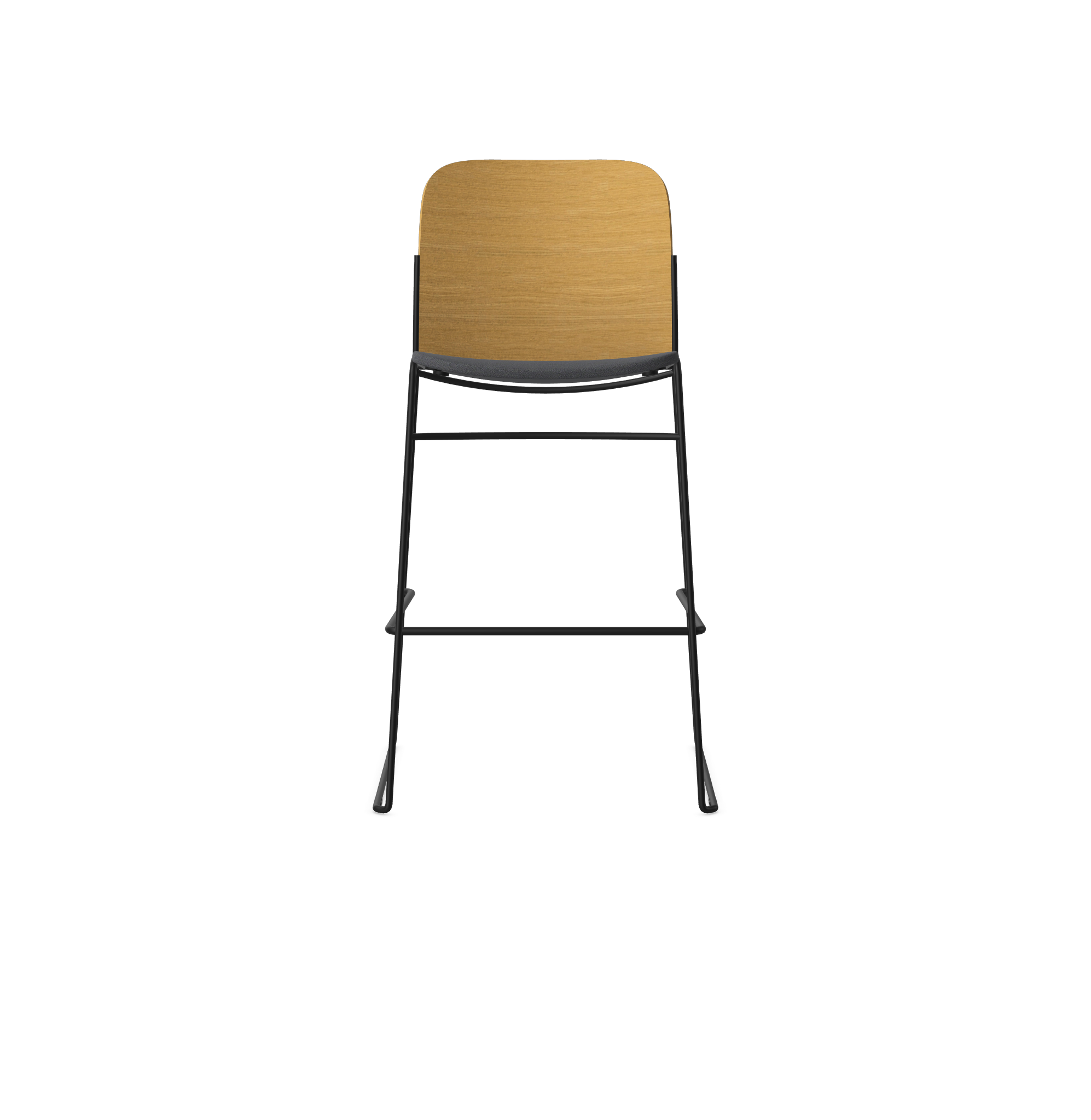 HSW430 Densiti Stool with Upholstered Seat and Wood Back with No Arms