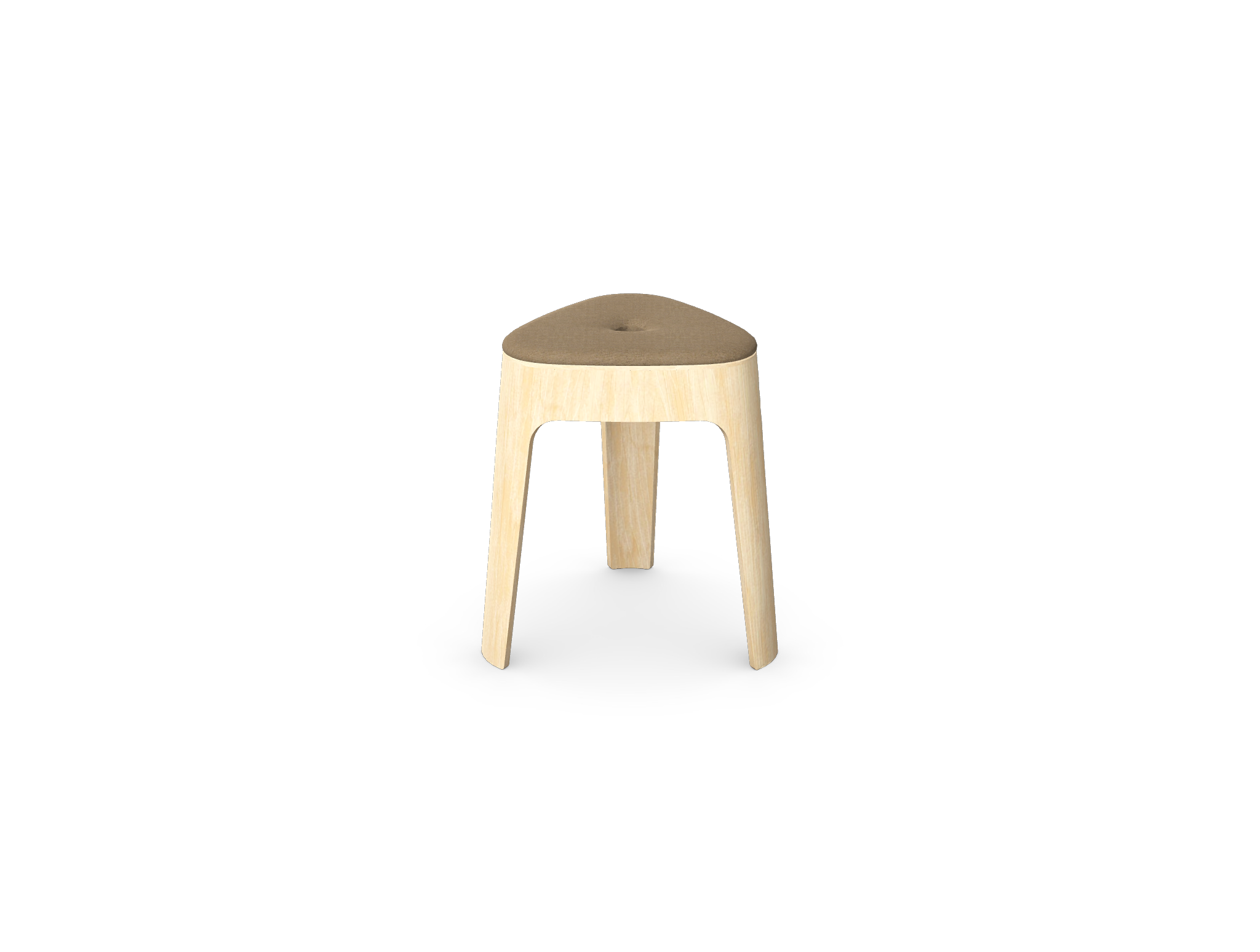 OTY01U1 Ooty Stool with Ash Veneer Plywood Frame and Upholstered Seat Pad.