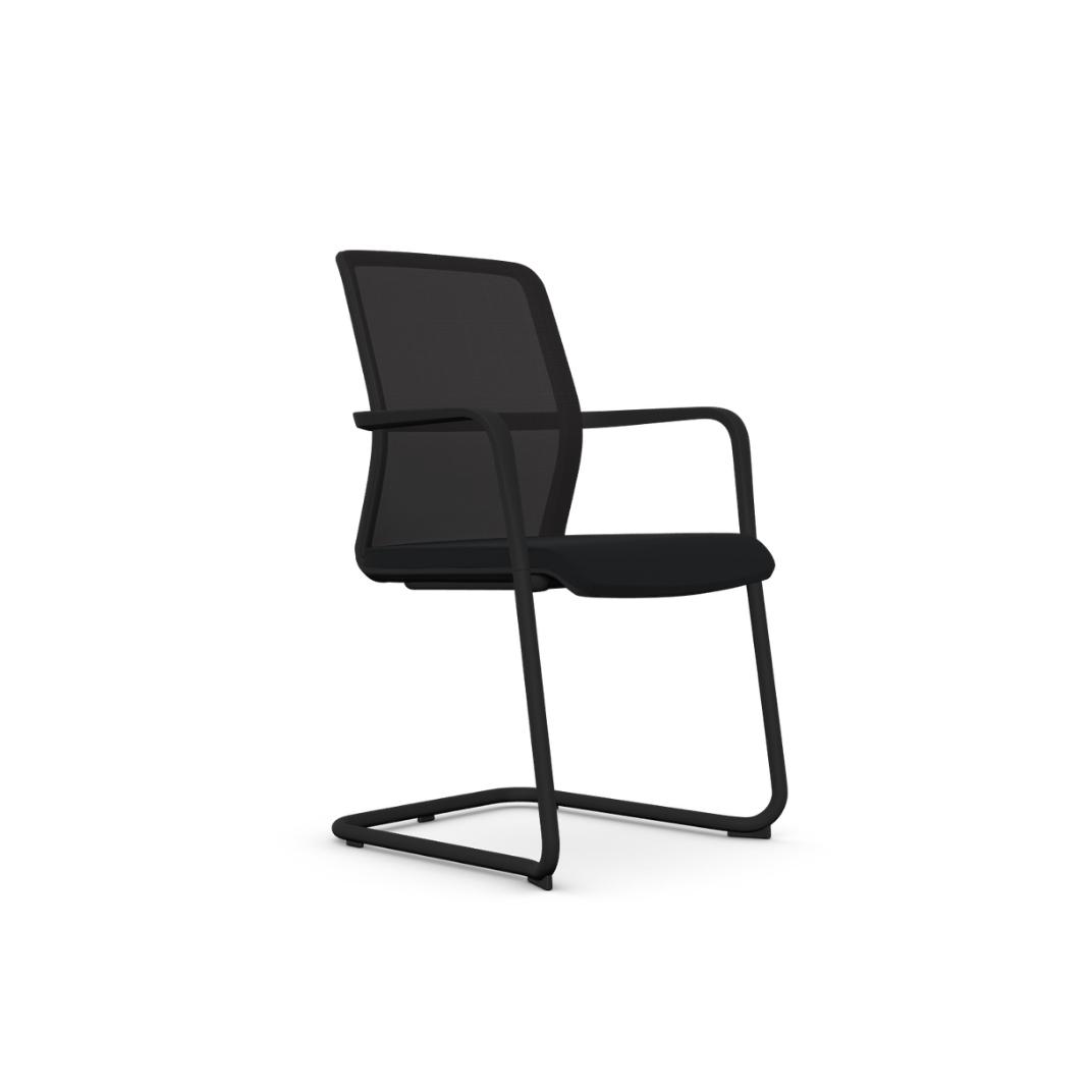 Circo Motion Conference Chair With Castors, Arms and Upholstered Seat