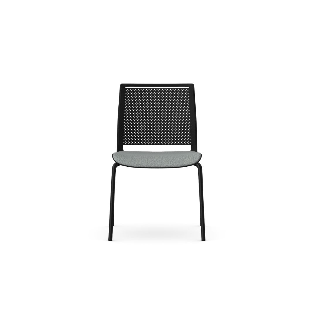 ADL12 Ad-Lib Chair With Upholstered Seat and Plastic Back, Without Arms
