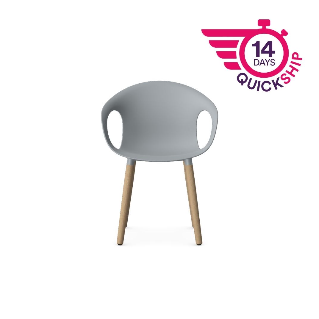 KIN203 - Kin Arm Chair, Wood Legs