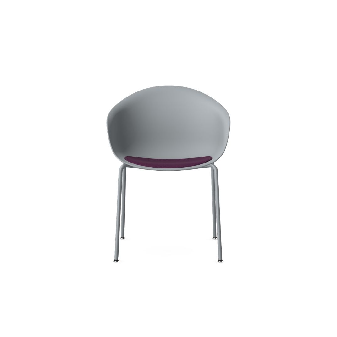 KIN302U1 Kin Tub Chair With 4 Leg Frame, Upholstered Seat Pad