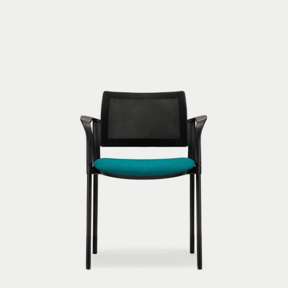 KM8A Kyos Mesh With Arms 4 Legs Upholstered Seat*