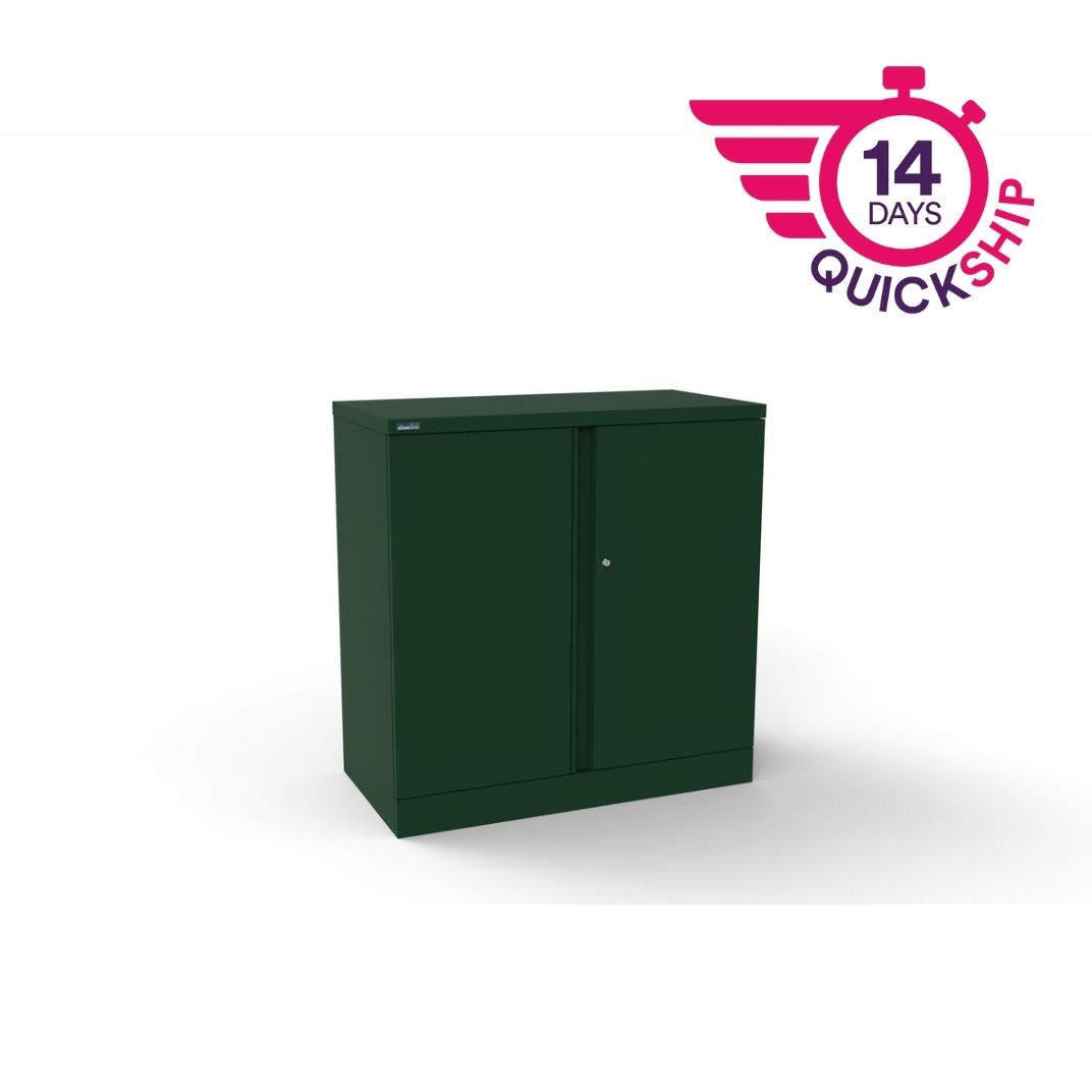 CULM4SD - M:Line Steel Cupboard - 1020mmH 2 double door - assembled c/w 1 shelf