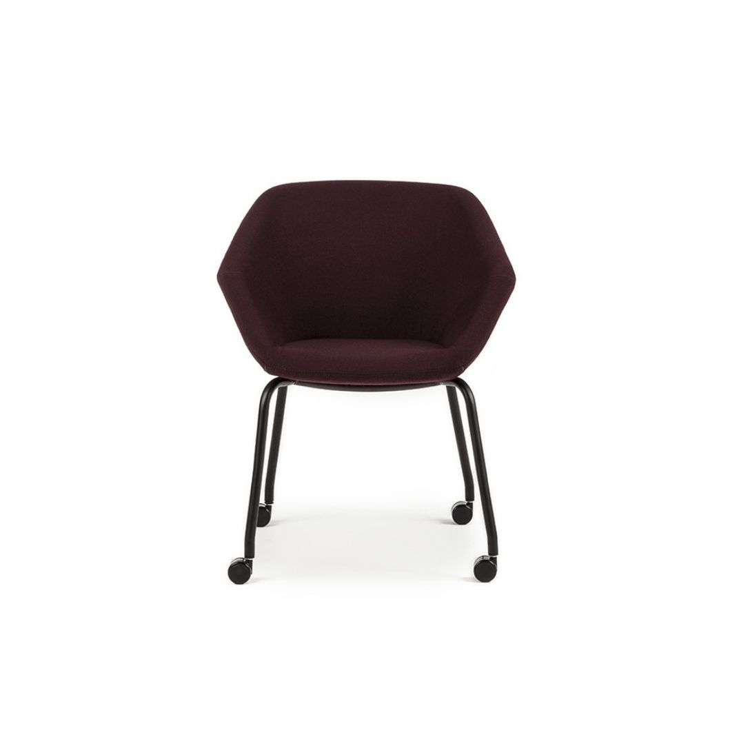 CLR20 Clara Side Chair on a 4 Leg Frame With Castors