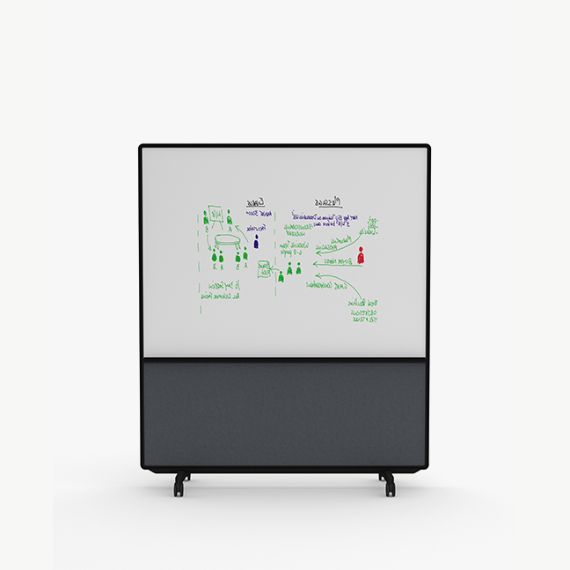 AW2016FFD Adapt Wall with Fabric and Drywipe Upper Panels and Fabric Lower Panels