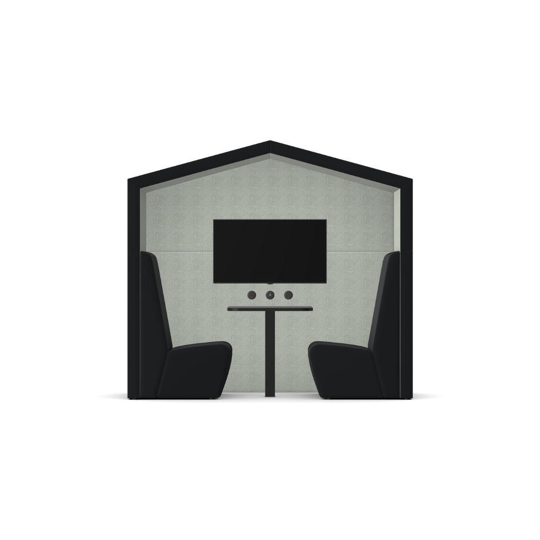 AX-2-R-NL Anex 2 Person Meeting Booth natural with no lights