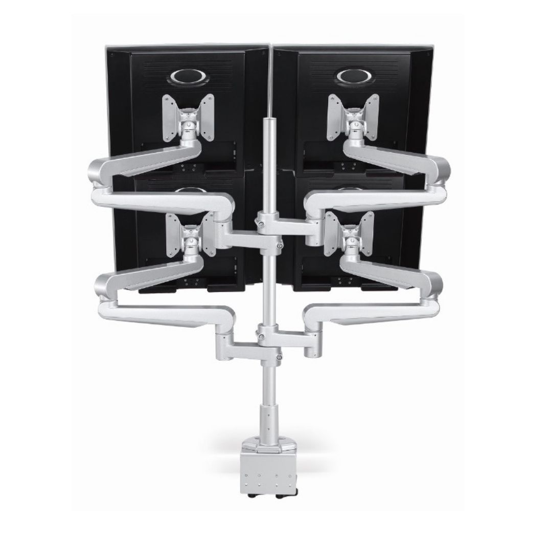 CMS2980S   -  Ascend Multimount Quad Screen with Desk Clamp