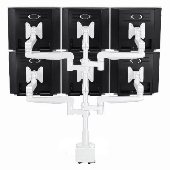 CMS2982W -  Ascend Multimount Six Screen with Desk Clamp