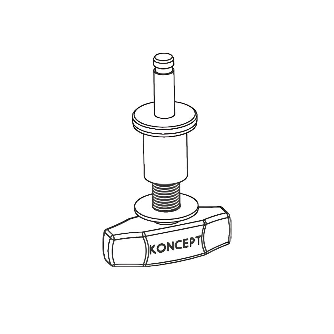 KON0018 - Z Bar Through Table Fitting