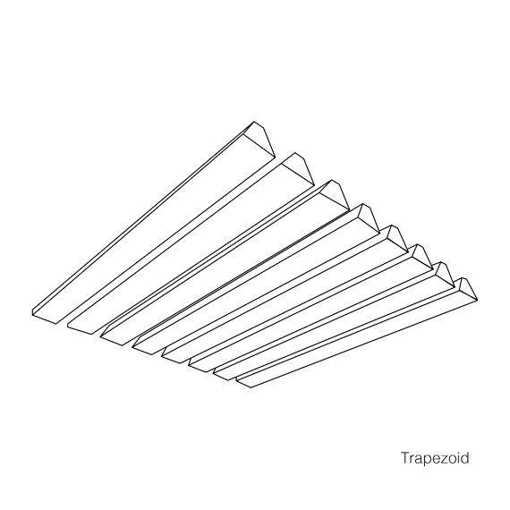 FRBS250 Frontier Acoustic Raft Beam Blaze and Trapezoid Suspended