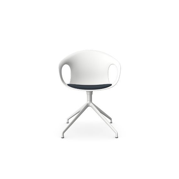 KIN204U1 Kin Arm Chair With 4 Star Swivel Base, Upholstered Seat Pad