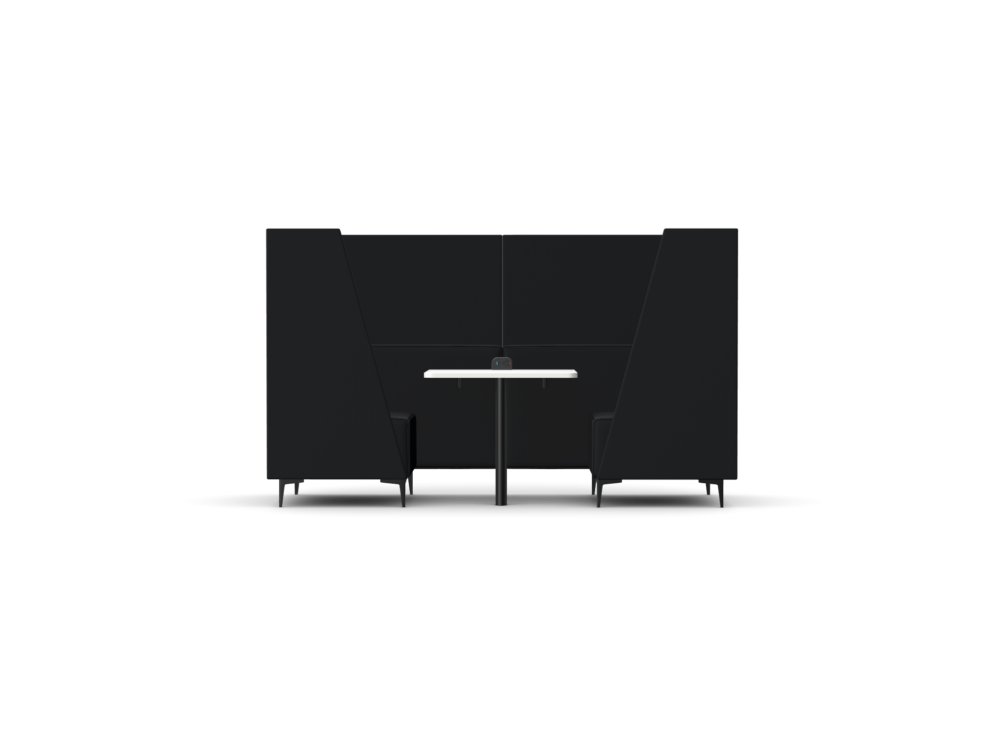 OB-SL-C10 Oban Two Seat High Back Enclosed Booth with Table