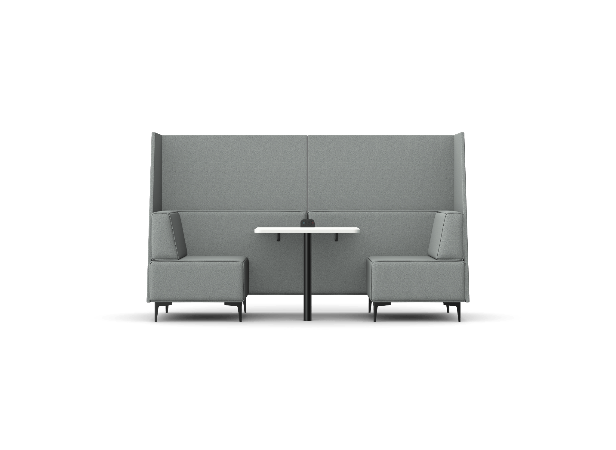 OB-SL-C7 Oban Two Seat High Back Open-Ended Booth with Table