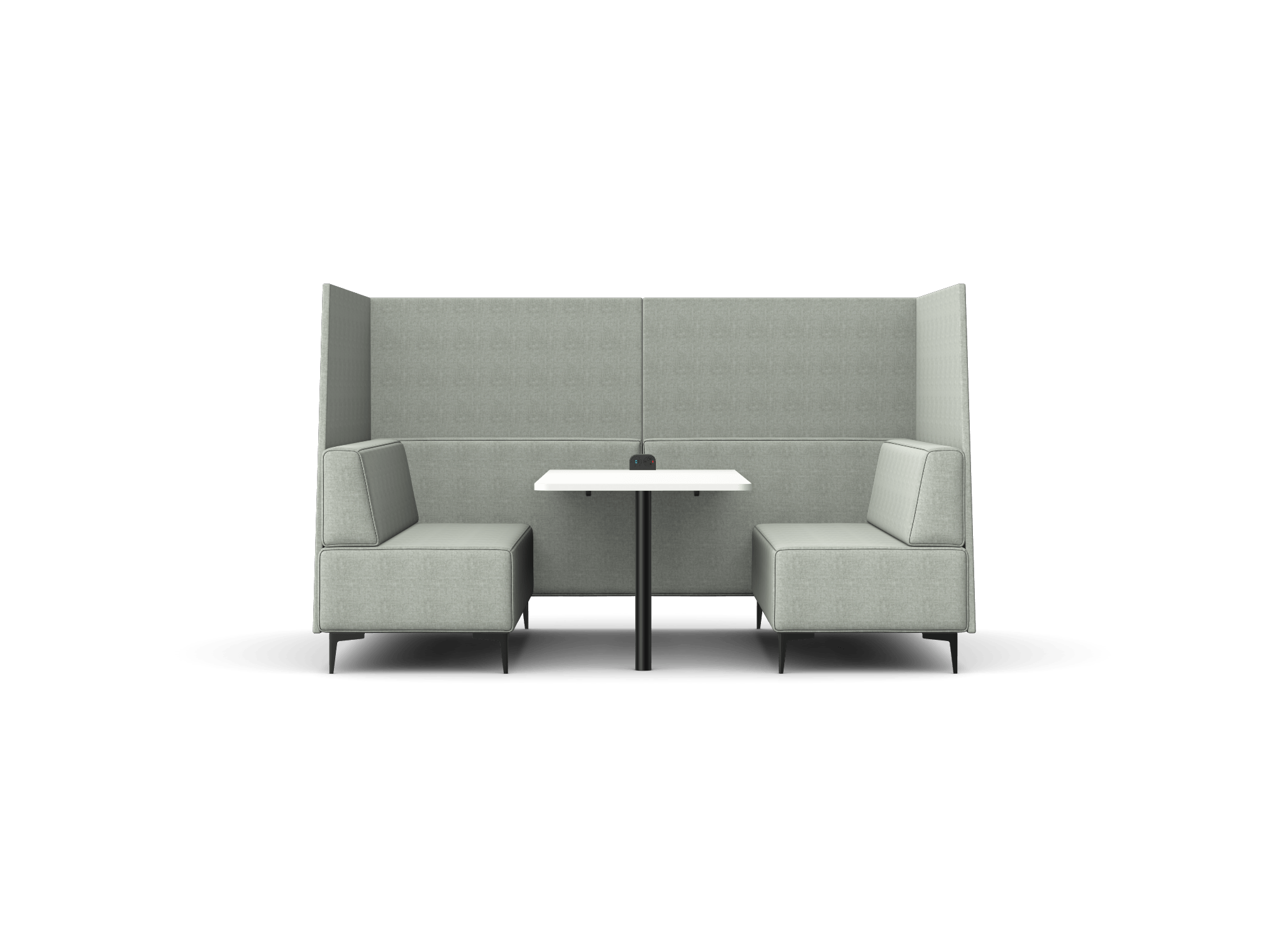 OB-SL-C9 Oban Six Seat High Back Open-Ended Booth with Table