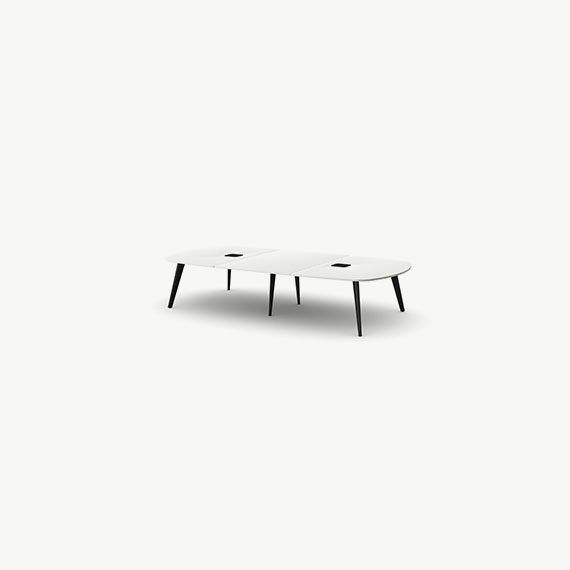 PLBMT3618-AB Pailo Boat Shaped Project Table With Cut Out for Power - 3600mm x 1850mm