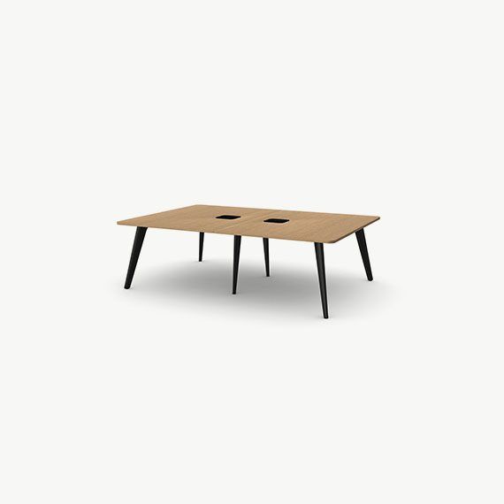 PLMT2416-AB Pailo Rectangular Project Table With Cut Out for Power - 2400mm x 1650mm