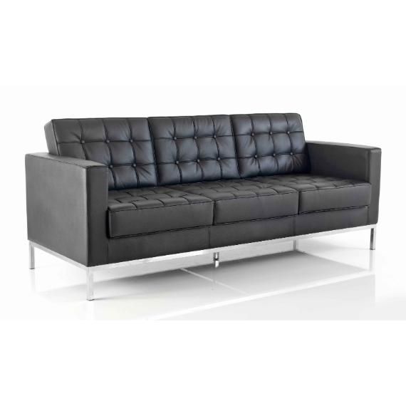 510-3 PSI Classico Three Seat Reception Sofa with chrome legs