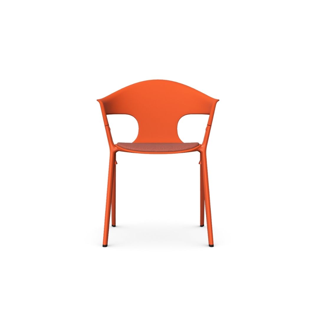 AXL02U Axyl Arm Chair With Upholstered Seat and Pad