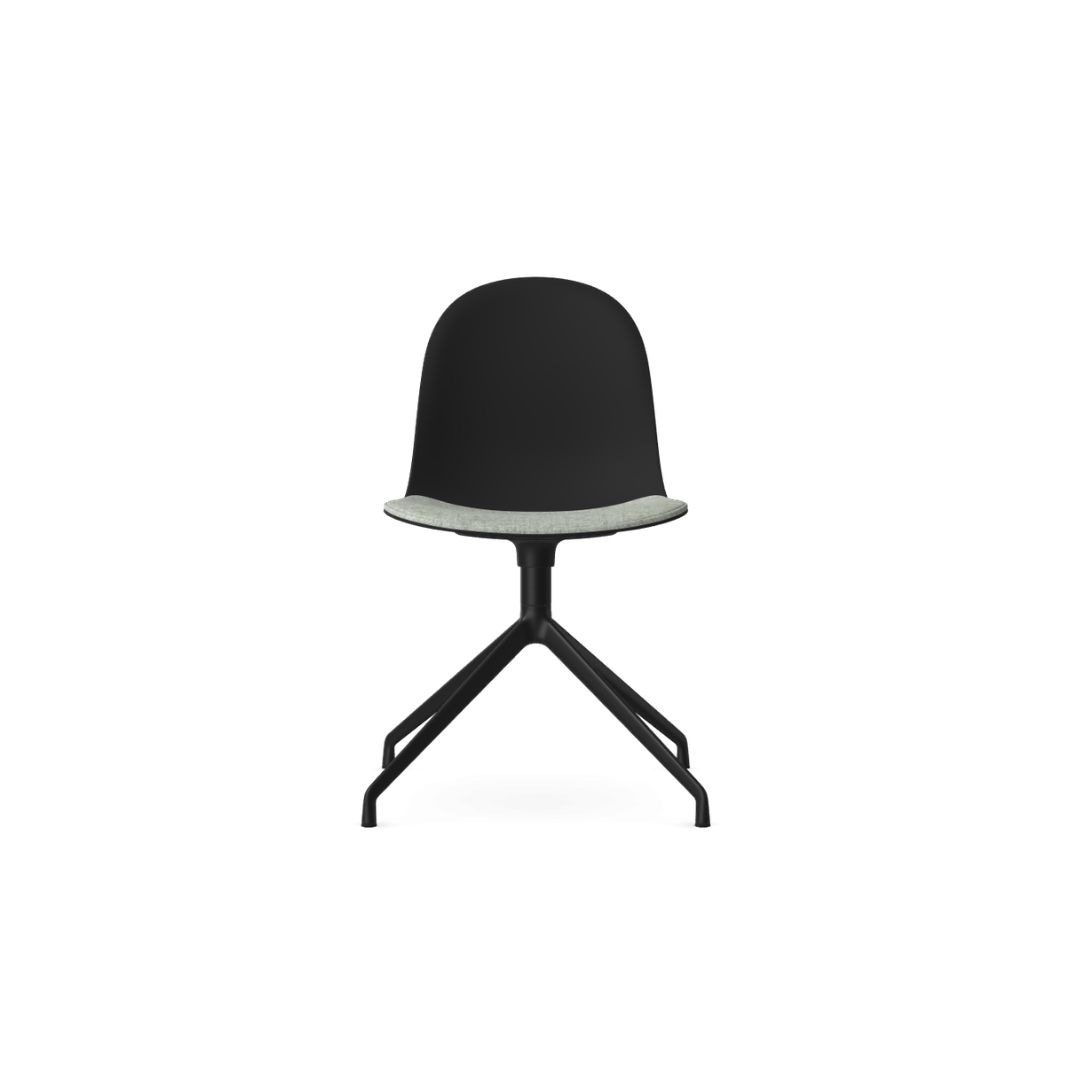 Kin Side Chair With 4 Star Swivel Base, Upholstered Seat Pad