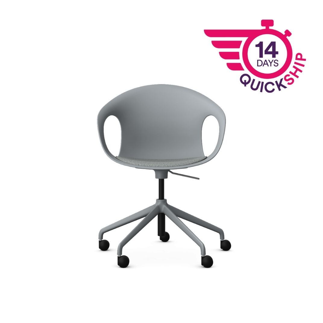 Kin Arm Chair, 5 Star Swivel Base with Upholstered Seat Pad