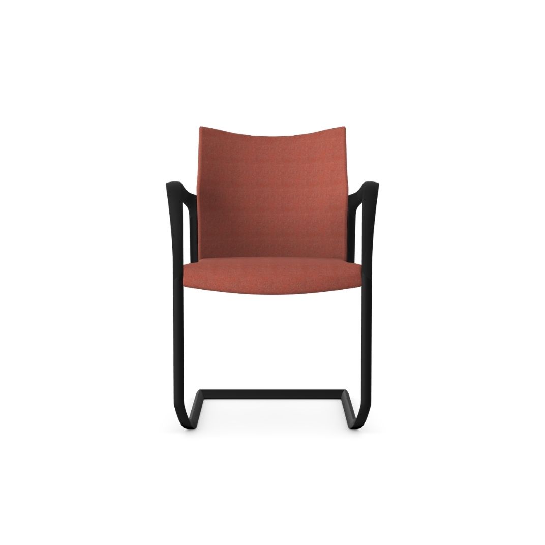 T115 Trillipse Cantilever With Upholstered Seat and Back, Stacking, Without Arms