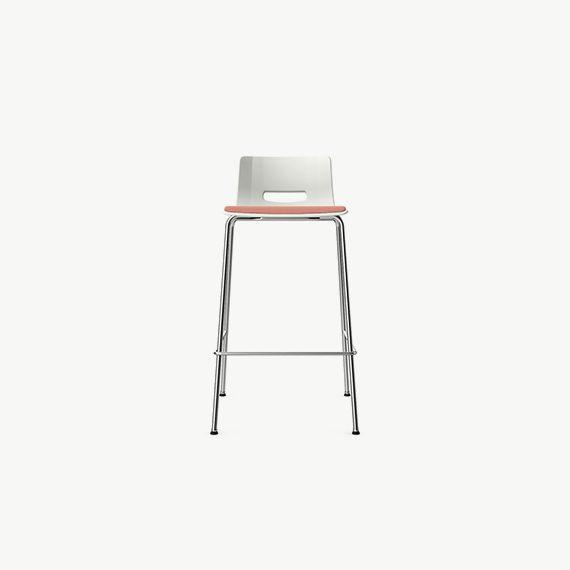 CS6BS Casper High Stool With Upholstered Seat Pan and 4 Leg Frame