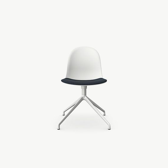KIN104U1 Kin Side Chair With 4 Star Swivel Base, Upholstered Seat Pad