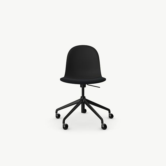 KIN105U1 - Kin Side Chair, 5 Star Swivel Base with Upholstered Seat Pad