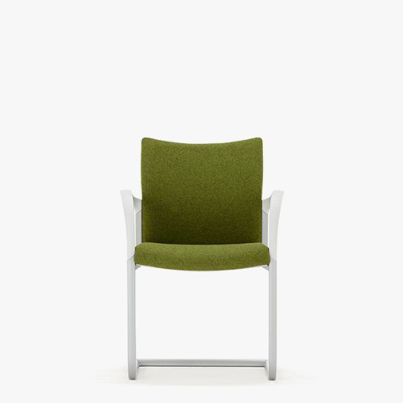 T115A Trillipse Cantilever With Upholstered Seat and Back, Stacking, With Arms