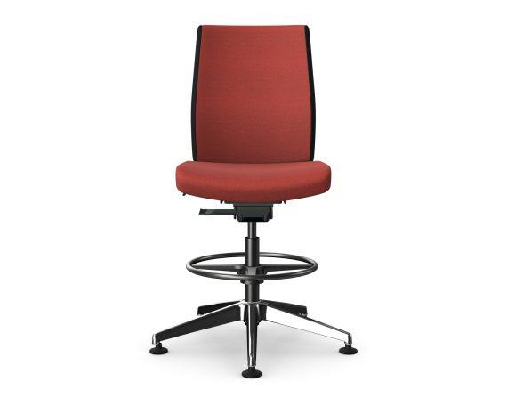 FLX740D Freeflex Stool With Graphite Components and Contrasting Side Panels and Back Insert