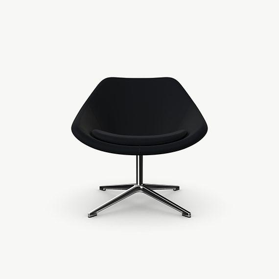 A640 Open Lounge Chair, Aluminium Base